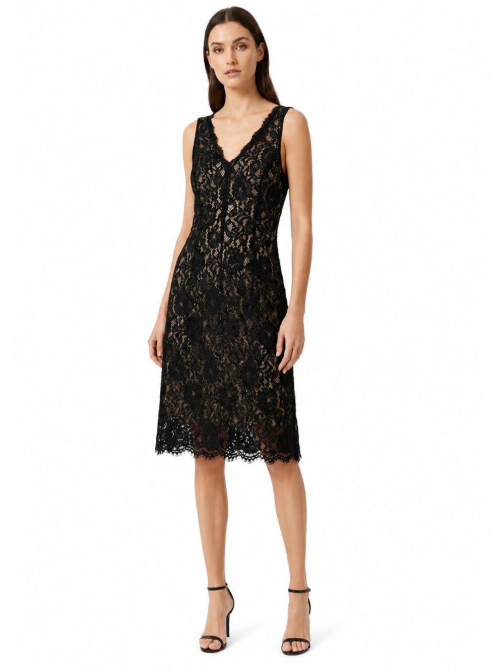 LOFT Black Lace Dress – Size 8